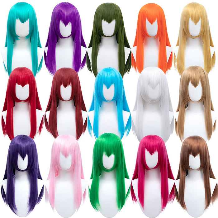 Synthetic Wigs Air Volume High Temperature Soft Hair Silk Bulk Hair Long Curly Big Wave Hair Straight Wig Cosplay