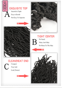 Nu Locs Crochet Hair 36 24 18 Inch 21 Strands Faux Locs Extension Soft Goddess Braiding Dreadlocks Hair For Black Women
