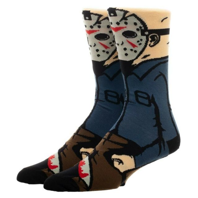 Jason Voorhees Freddy Pennywise Beetlejuice Pinhead Hellraiser Scary Cosplay Costumes Cotton Socks Halloween Adult Stockings