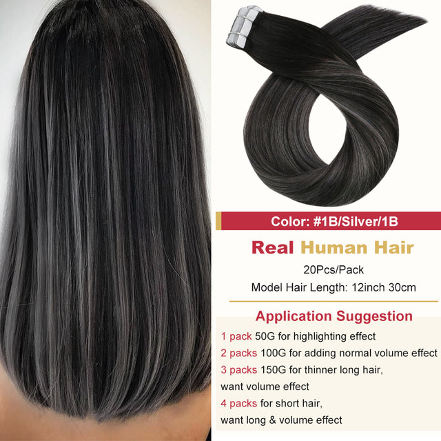 テープインヘアエクステンションバレイヤージュオンブルマシンレミー本物の人毛目に見えないシームレス PU スキン横糸ストレート