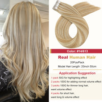 テープインヘアエクステンションバレイヤージュオンブルマシンレミー本物の人毛目に見えないシームレス PU スキン横糸ストレート