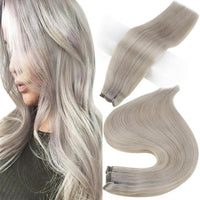 Human Hair Weft Extensions Hair Bundles Ombre Blonde Color 100g Sew In Silky Straight Remy Skin Double Weft For Salon