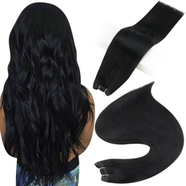 Human Hair Weft Extensions Hair Bundles Ombre Blonde Color 100g Sew In Silky Straight Remy Skin Double Weft For Salon