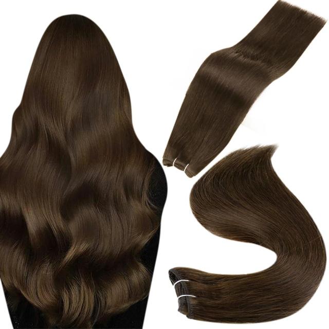 Human Hair Weft Extensions Hair Bundles Ombre Blonde Color 100g Sew In Silky Straight Remy Skin Double Weft For Salon
