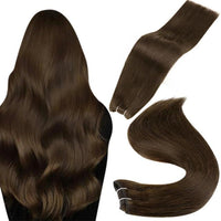 Human Hair Weft Extensions Hair Bundles Ombre Blonde Color 100g Sew In Silky Straight Remy Skin Double Weft For Salon