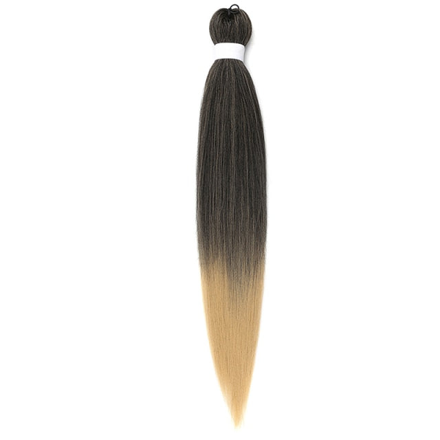 Natifah 人工毛エクステンション三つ編み Synthet ヘアカネカロン髪三つ編み事前ストレッチ編組ヘアエクステンション髪三つ編み