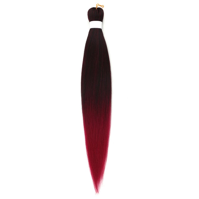 Natifah 人工毛エクステンション三つ編み Synthet ヘアカネカロン髪三つ編み事前ストレッチ編組ヘアエクステンション髪三つ編み