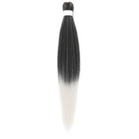 Natifah 人工毛エクステンション三つ編み Synthet ヘアカネカロン髪三つ編み事前ストレッチ編組ヘアエクステンション髪三つ編み