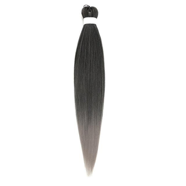 Natifah 人工毛エクステンション三つ編み Synthet ヘアカネカロン髪三つ編み事前ストレッチ編組ヘアエクステンション髪三つ編み