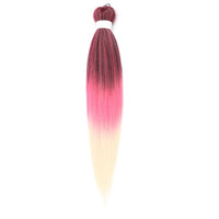 Natifah 人工毛エクステンション三つ編み Synthet ヘアカネカロン髪三つ編み事前ストレッチ編組ヘアエクステンション髪三つ編み