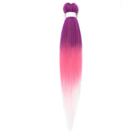 Natifah 人工毛エクステンション三つ編み Synthet ヘアカネカロン髪三つ編み事前ストレッチ編組ヘアエクステンション髪三つ編み