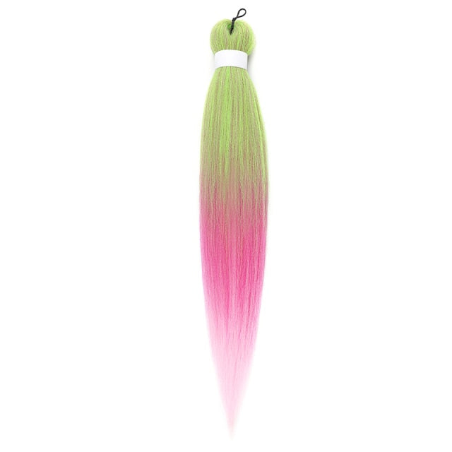 Natifah 人工毛エクステンション三つ編み Synthet ヘアカネカロン髪三つ編み事前ストレッチ編組ヘアエクステンション髪三つ編み