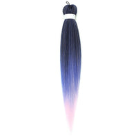 Natifah 人工毛エクステンション三つ編み Synthet ヘアカネカロン髪三つ編み事前ストレッチ編組ヘアエクステンション髪三つ編み
