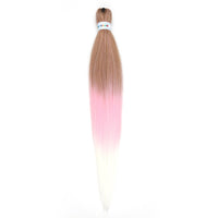 Natifah 人工毛エクステンション三つ編み Synthet ヘアカネカロン髪三つ編み事前ストレッチ編組ヘアエクステンション髪三つ編み