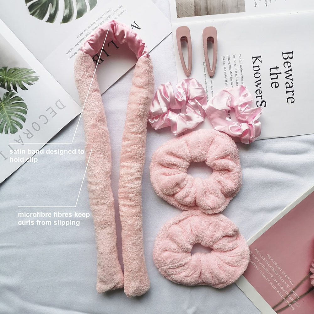 TikTok Best Heatless Curling Rod Headband Lazy Hair Curlers Set Tik Tok