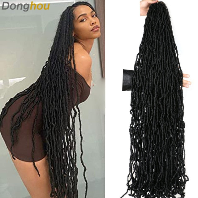 Faux Locs Crochet Hair 24 36 inch Faux Locks Crochet Braid Curly Hair New Soft Locs Meche De Cheveux Pour Crochet Braid