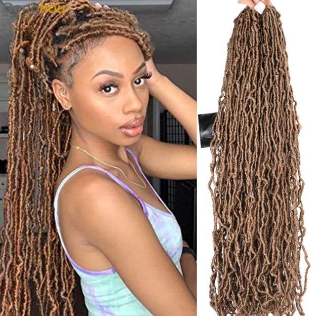 Faux Locs Crochet Hair 24 36 inch Faux Locks Crochet Braid Curly Hair New Soft Locs Meche De Cheveux Pour Crochet Braid