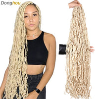 Faux Locs Crochet Hair 24 36 inch Faux Locks Crochet Braid Curly Hair New Soft Locs Meche De Cheveux Pour Crochet Braid