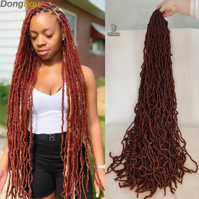 Faux Locs Crochet Hair 24 36 inch Faux Locks Crochet Braid Curly Hair New Soft Locs Meche De Cheveux Pour Crochet Braid