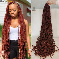 Faux Locs Crochet Hair 24 36 inch Faux Locks Crochet Braid Curly Hair New Soft Locs Meche De Cheveux Pour Crochet Braid