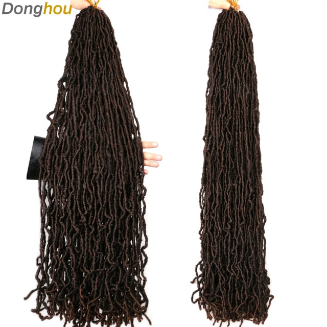 Faux Locs Crochet Hair 24 36 inch Faux Locks Crochet Braid Curly Hair New Soft Locs Meche De Cheveux Pour Crochet Braid