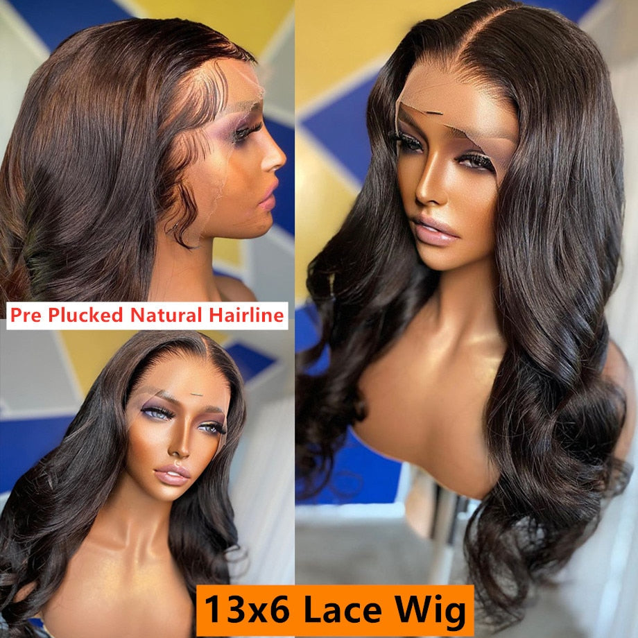 30 40 inch Body Wave Lace Wig 13x6 Lace Frontal Human Hair Wigs Brazilian Loose Water Wave 5x5 Lace Closure Wig for Black Women