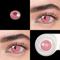 UYAAI 1Pairs Yearly Colored Contact Lenses Cosplay Beauty Makeup Anime Accessories Blue Green Pink Lenses Halloween Anime Lenses