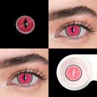 UYAAI 1Pairs Yearly Colored Contact Lenses Cosplay Beauty Makeup Anime Accessories Blue Green Pink Lenses Halloween Anime Lenses