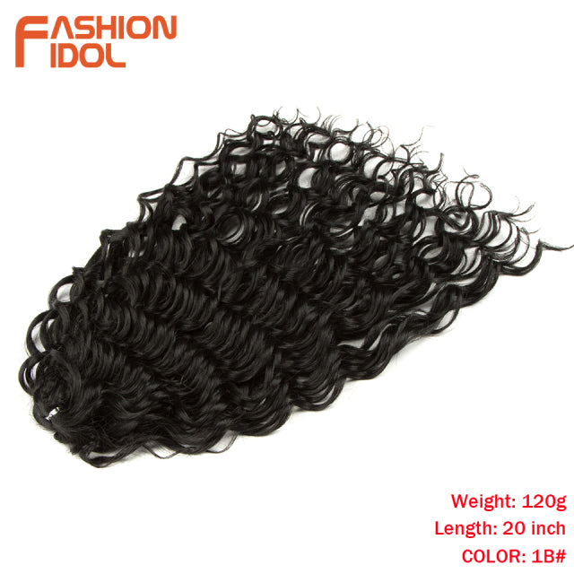 Deep Wavy Twist Crochet Hair Synthetic Afro Curly Hair Crochet Braids High Temperature Fiber Braiding Hair Extensions For Women