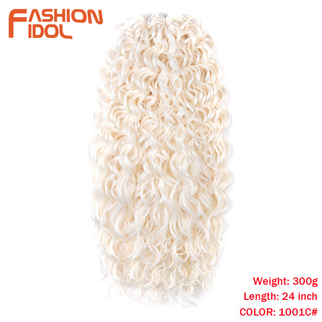Deep Wavy Twist Crochet Hair Synthetic Afro Curly Hair Crochet Braids High Temperature Fiber Braiding Hair Extensions For Women
