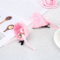 Cosplay Cute Cat Fox Fur Ear Hair Hoops Night Party Anime Lolita Hairband Fur Headbands Clip Girl Hair Accessories Ear Hair Band