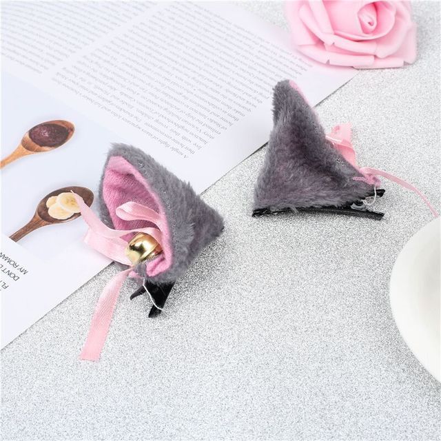Cosplay Cute Cat Fox Fur Ear Hair Hoops Night Party Anime Lolita Hairband Fur Headbands Clip Girl Hair Accessories Ear Hair Band