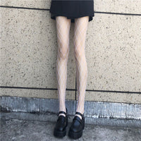 Women Anime Cosplay Lolita Girls Tights Black Sexy High Waist Fishnet Nylon Stocking Mesh Hosiery Pantyhose Lingerie Accessories