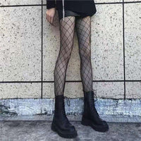 Women Anime Cosplay Lolita Girls Tights Black Sexy High Waist Fishnet Nylon Stocking Mesh Hosiery Pantyhose Lingerie Accessories