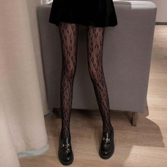 Women Anime Cosplay Lolita Girls Tights Black Sexy High Waist Fishnet Nylon Stocking Mesh Hosiery Pantyhose Lingerie Accessories
