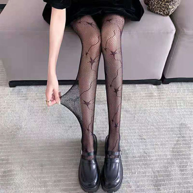 Women Anime Cosplay Lolita Girls Tights Black Sexy High Waist Fishnet Nylon Stocking Mesh Hosiery Pantyhose Lingerie Accessories