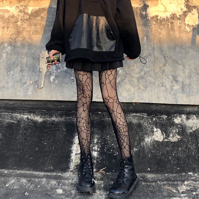 Women Anime Cosplay Lolita Girls Tights Black Sexy High Waist Fishnet Nylon Stocking Mesh Hosiery Pantyhose Lingerie Accessories