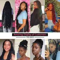 Nu Locs Crochet Hair 36 24 18 Inch 21 Strands Faux Locs Extension Soft Goddess Braiding Dreadlocks Hair For Black Women