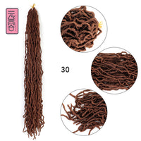 Nu Locs Crochet Hair 36 24 18 Inch 21 Strands Faux Locs Extension Soft Goddess Braiding Dreadlocks Hair For Black Women