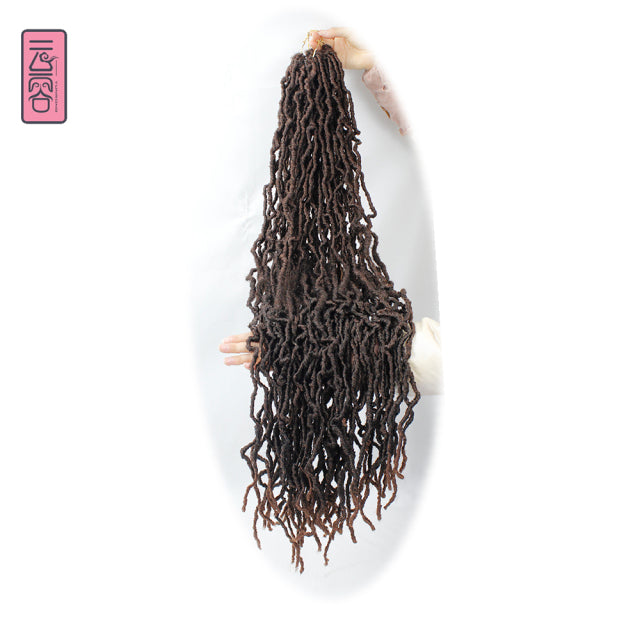 Nu Locs Crochet Hair 36 24 18 Inch 21 Strands Faux Locs Extension Soft Goddess Braiding Dreadlocks Hair For Black Women