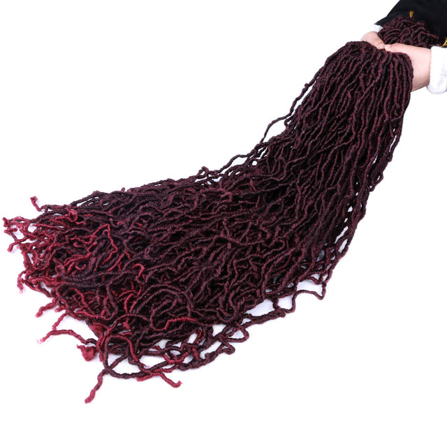 Nu Locs Crochet Hair 36 24 18 Inch 21 Strands Faux Locs Extension Soft Goddess Braiding Dreadlocks Hair For Black Women