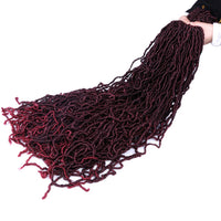Nu Locs Crochet Hair 36 24 18 Inch 21 Strands Faux Locs Extension Soft Goddess Braiding Dreadlocks Hair For Black Women
