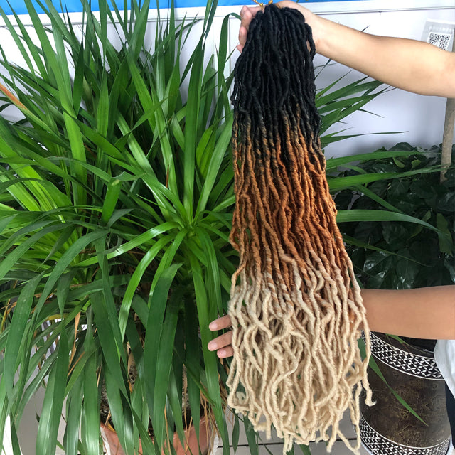 Nu Locs Crochet Hair 36 24 18 Inch 21 Strands Faux Locs Extension Soft Goddess Braiding Dreadlocks Hair For Black Women