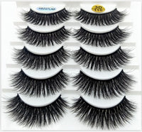 NEW 5 pairs 3D mink false eyelashes natural makeup eyelash extension