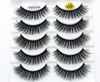 NEW 5 pairs 3D mink false eyelashes natural makeup eyelash extension