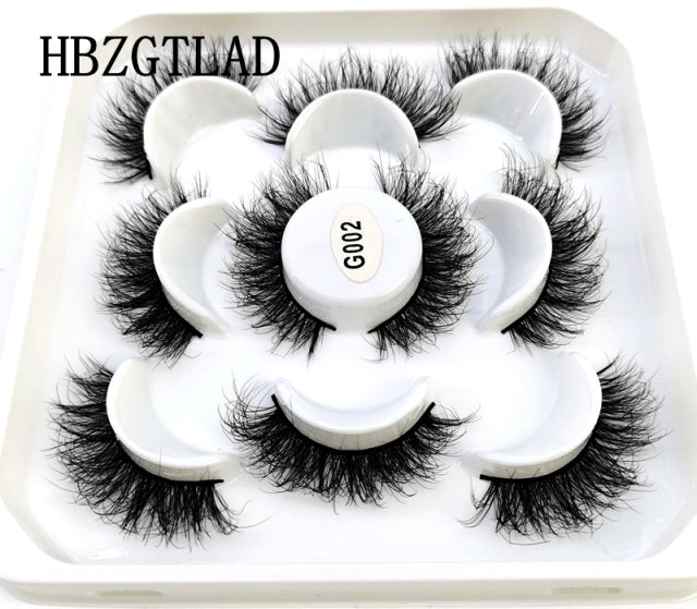 NEW 5 pairs 3D mink false eyelashes natural makeup eyelash extension