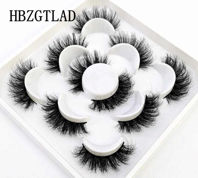 NEW 5 pairs 3D mink false eyelashes natural makeup eyelash extension