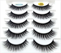 NEW 5 pairs 3D mink false eyelashes natural makeup eyelash extension