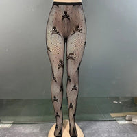 Women Anime Cosplay Lolita Girls Tights Black Sexy High Waist Fishnet Nylon Stocking Mesh Hosiery Pantyhose Lingerie Accessories