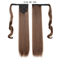 22inch Long Straight Clip in Hair Tail Nature FaKe Ponytail Extension Hairpiece With Hairpins High Temperature Synthetic Ponytai